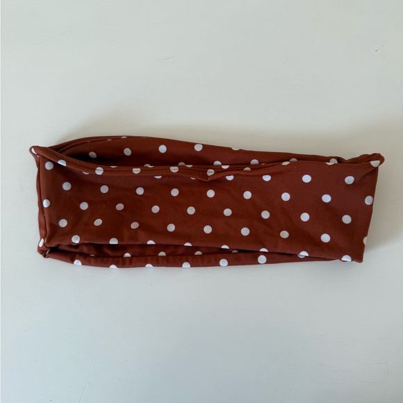 Polka Dot Bandeau Bikini Top - Picture 5 of 9